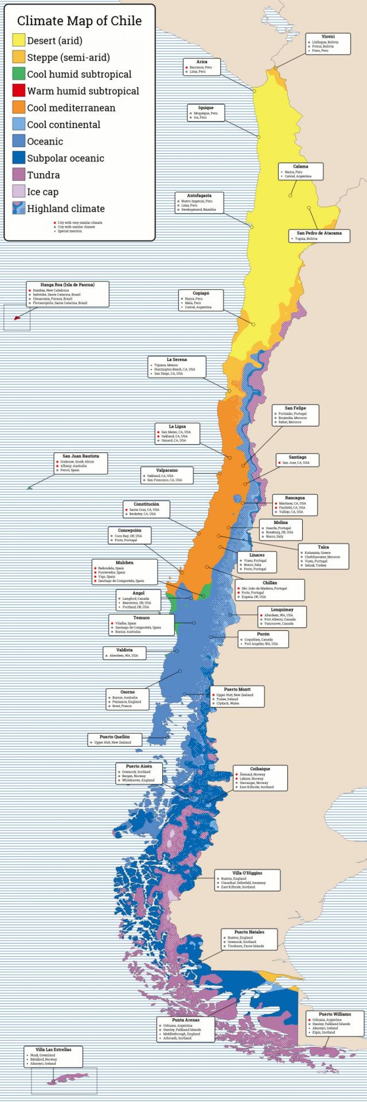 Peta Chile iklim