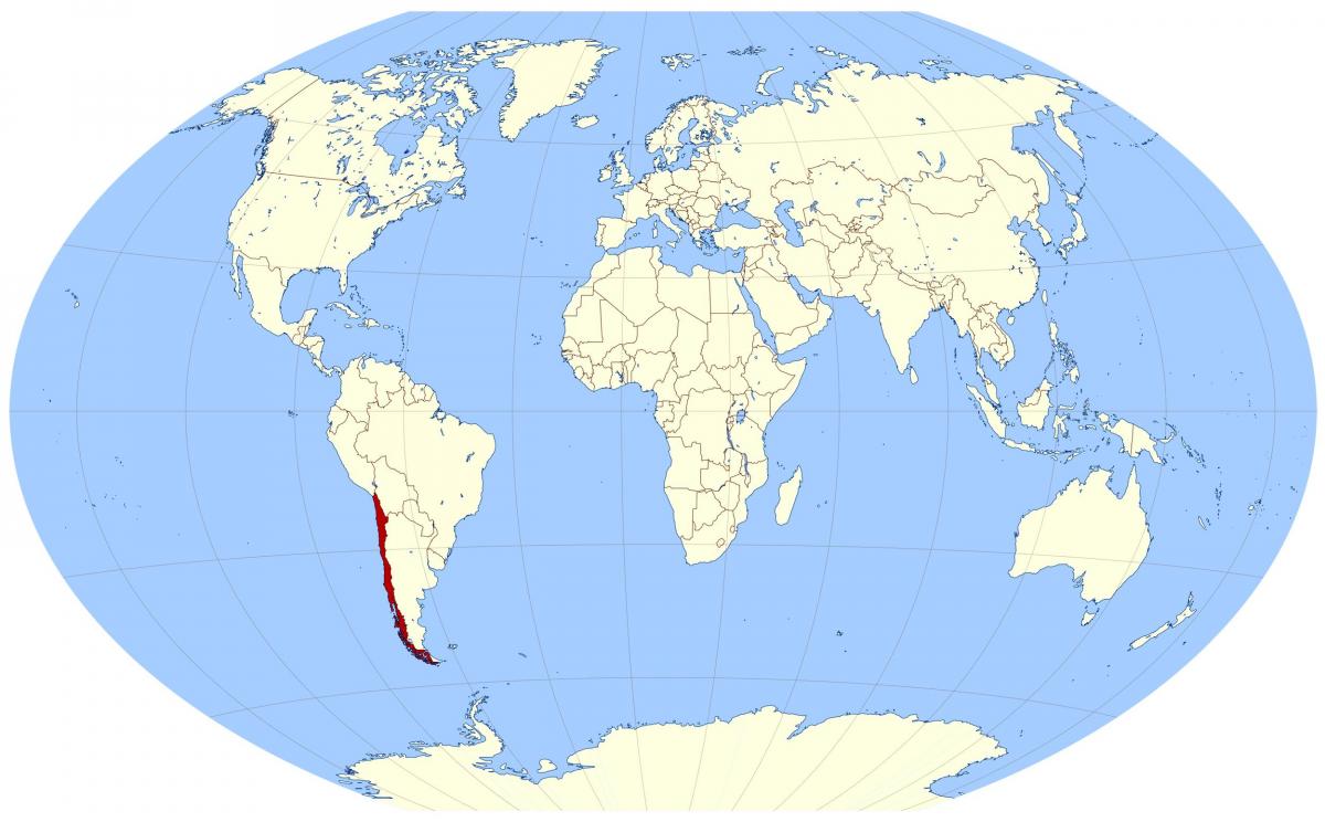 dunia peta yang menunjukkan Chile