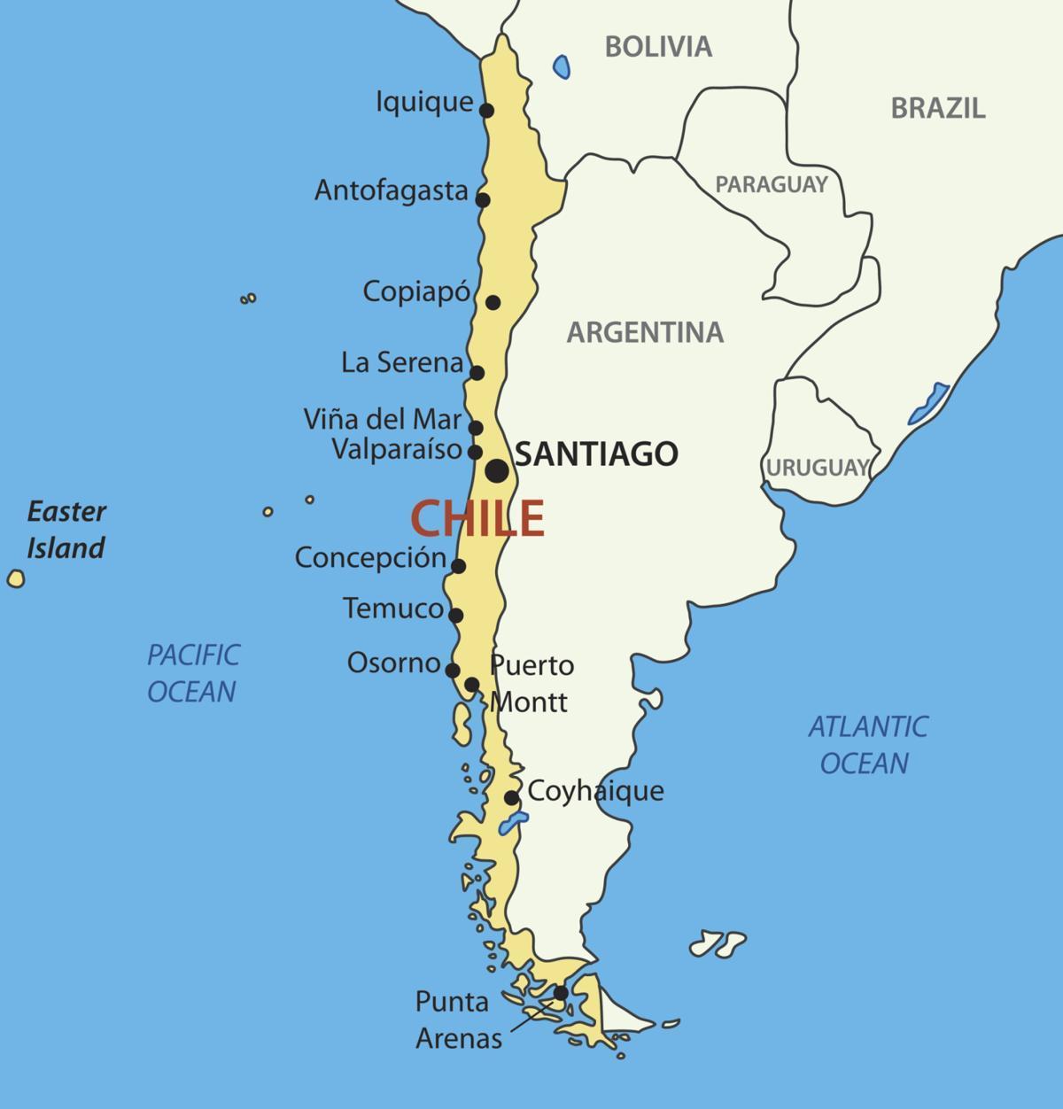 Peta Chile negara