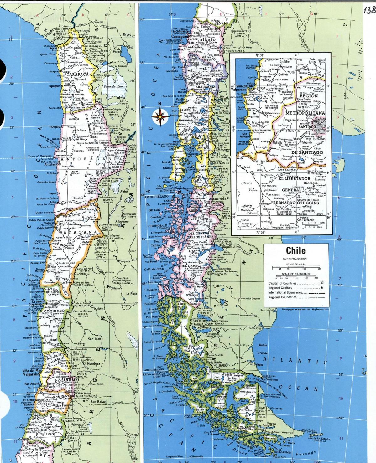 Peta terperinci Chile