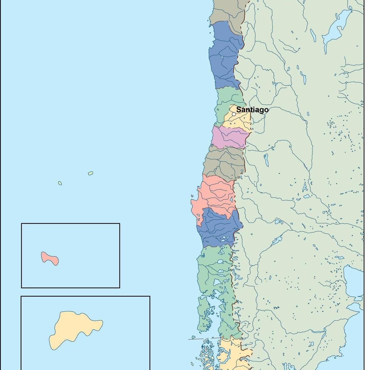Peta Chile vektor