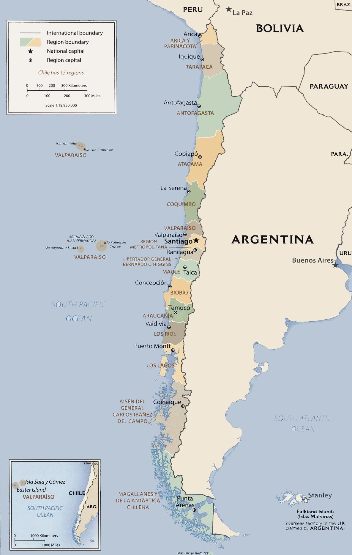 Peta politik Chile