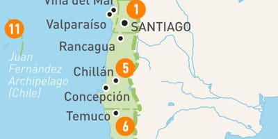 Chile wilayah peta