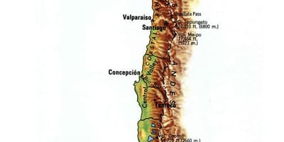 Chile peta ketinggian