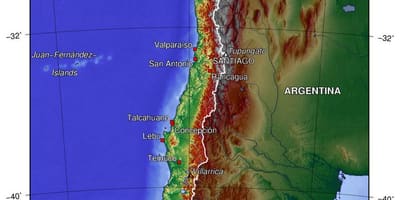 Chile geografi peta